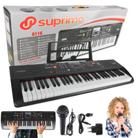 SUPRIMO 6116 keyboard edukacyjny bateryjny klawisz