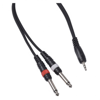 CABLE4ME jack 3,5 mm stereo 2x jack mono 6,3 mm 6m